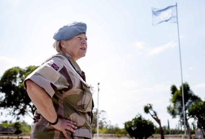Kristin Lund, UNFICYP vid flagga