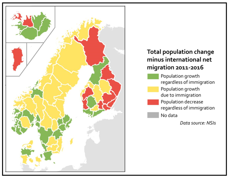 Norden befolkningsökning