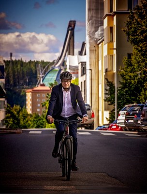 Cyklist i Lahtis