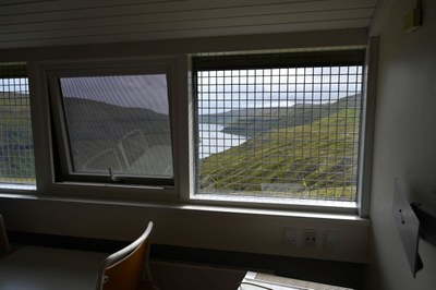 Utsikt fra vindu på Færøernes arrest