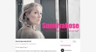 Sunniva Rose blog