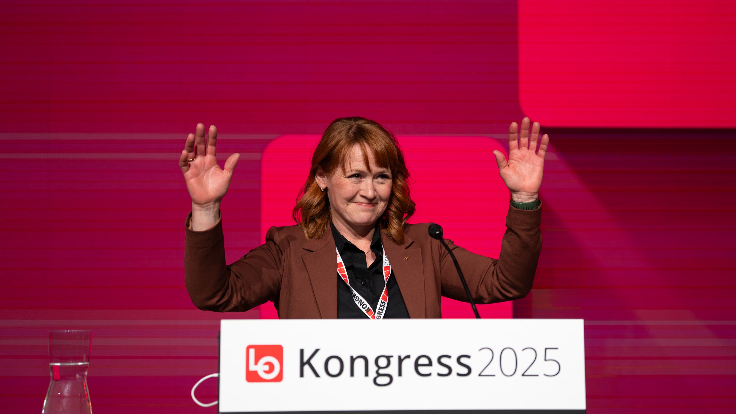 Kine Asper Vistnes, LO-leder, Norge, mai 2025, Foto: Kirsten Lia/LO