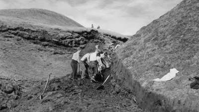 Veibygging 1954, Island. Foto: Hörður Þórarinsson